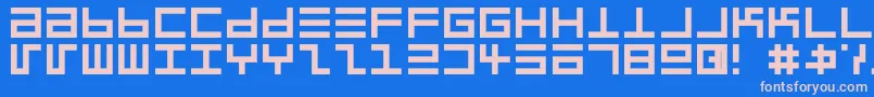 フォントEppserg – ピンクの文字、青い背景