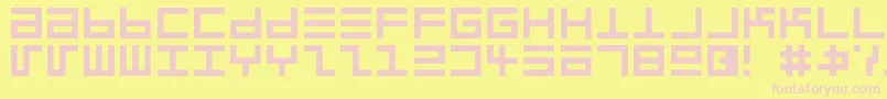 Eppserg Font – Pink Fonts on Yellow Background