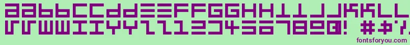 Eppserg Font – Purple Fonts on Green Background