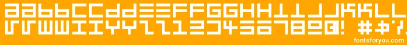Eppserg-fontti – valkoiset fontit oranssilla taustalla