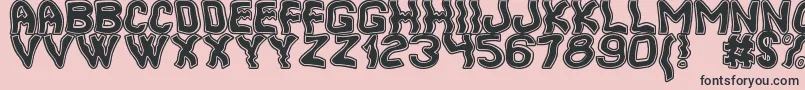 Fonte CoolerSouthSt – fontes pretas em um fundo rosa