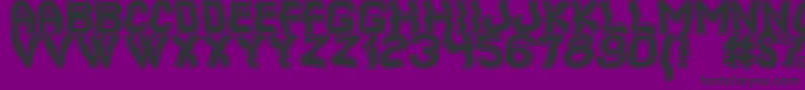 CoolerSouthSt-fontti – mustat fontit violetilla taustalla