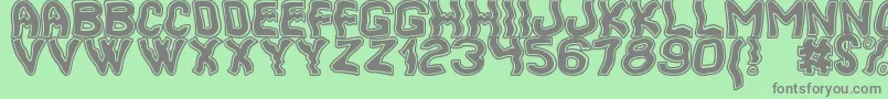 CoolerSouthSt Font – Gray Fonts on Green Background