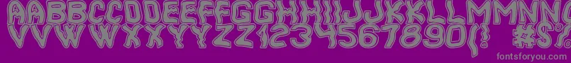 フォントCoolerSouthSt – 紫の背景に灰色の文字