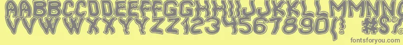 Шрифт CoolerSouthSt – серые шрифты на жёлтом фоне