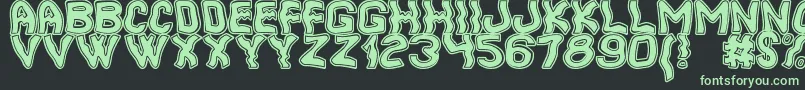 Шрифт CoolerSouthSt – зелёные шрифты на чёрном фоне