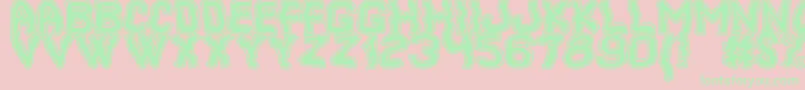 CoolerSouthSt-fontti – vihreät fontit vaaleanpunaisella taustalla