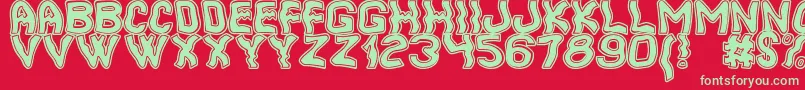 CoolerSouthSt Font – Green Fonts on Red Background
