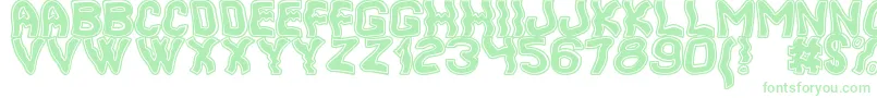 CoolerSouthSt-fontti – vihreät fontit valkoisella taustalla