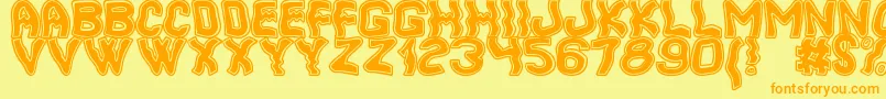 Lisätietoja CoolerSouthSt-fontista CoolerSouthSt-fontti – oranssit fontit keltaisella taustalla