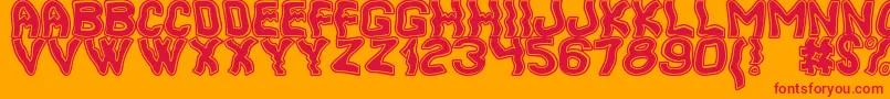 CoolerSouthSt Font – Red Fonts on Orange Background