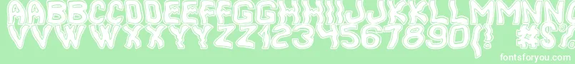 CoolerSouthSt-Schriftart – Weiße Schriften auf grünem Hintergrund