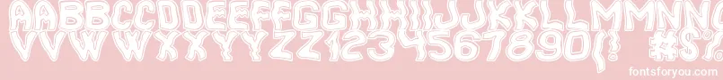 CoolerSouthSt-fontti – valkoiset fontit vaaleanpunaisella taustalla
