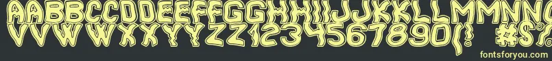 Шрифт CoolerSouthSt – жёлтые шрифты на чёрном фоне