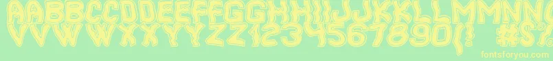 CoolerSouthSt Font – Yellow Fonts on Green Background