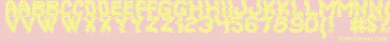 CoolerSouthSt-fontti – keltaiset fontit vaaleanpunaisella taustalla
