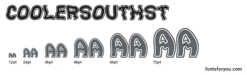 CoolerSouthSt Font Sizes