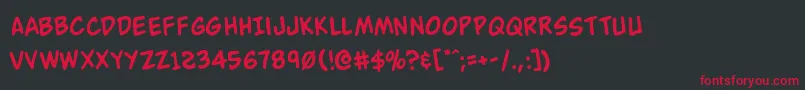 Buddychampionrotate Font – Red Fonts on Black Background