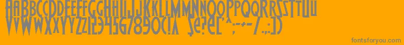Czcionka Wolf4 – szare czcionki na pomarańczowym tle
