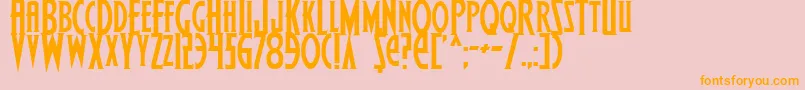 Wolf4 Font – Orange Fonts on Pink Background