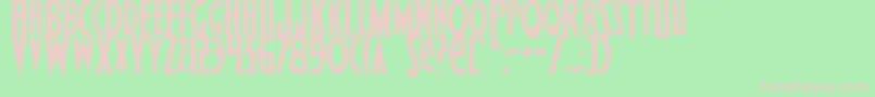 Wolf4 Font – Pink Fonts on Green Background