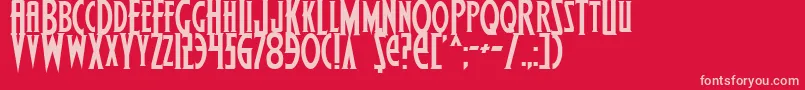 Wolf4 Font – Pink Fonts on Red Background