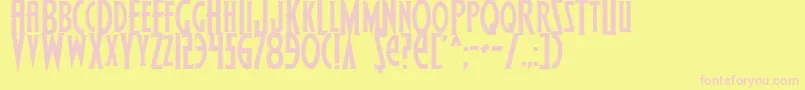 Wolf4 Font – Pink Fonts on Yellow Background