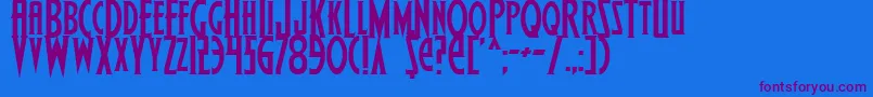 Wolf4-Schriftart – Violette Schriften auf blauem Hintergrund