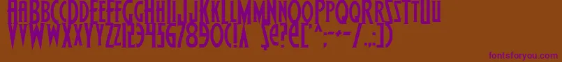 Wolf4-Schriftart – Violette Schriften auf braunem Hintergrund