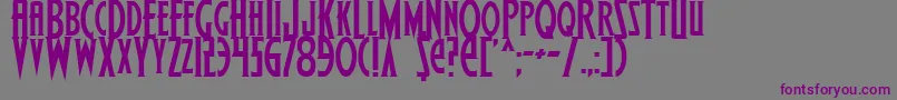 フォントWolf4 – 紫色のフォント、灰色の背景