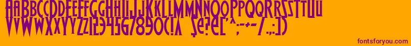 Wolf4 Font – Purple Fonts on Orange Background