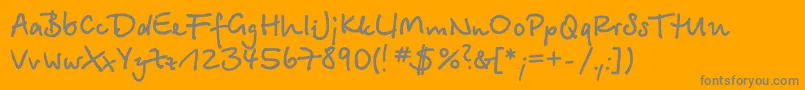 BetinascriptcttBold Font – Gray Fonts on Orange Background