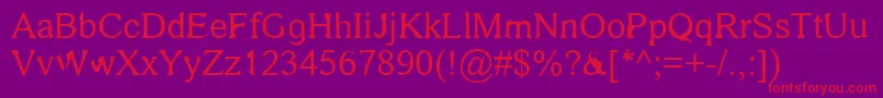 Skat Font – Red Fonts on Purple Background