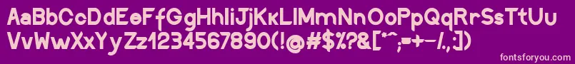 DiscreetBold Font – Pink Fonts on Purple Background
