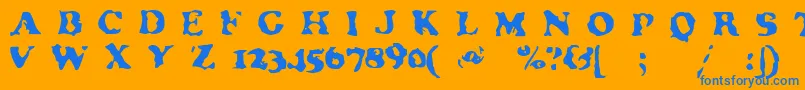 Neatifiedregular Font – Blue Fonts on Orange Background