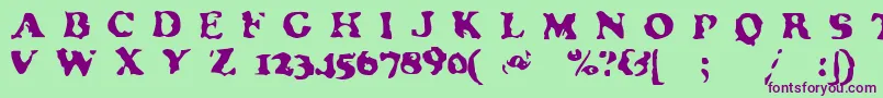 Neatifiedregular Font – Purple Fonts on Green Background