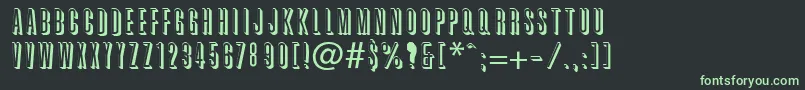 TorchwoodShadow Font – Green Fonts on Black Background