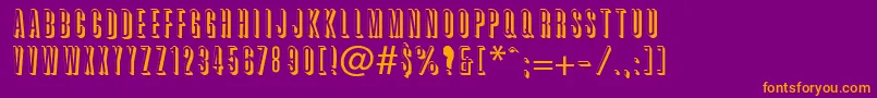 TorchwoodShadow Font – Orange Fonts on Purple Background