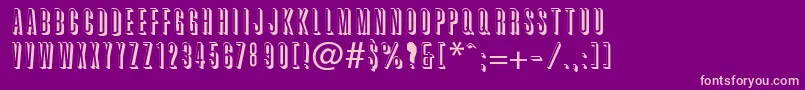 TorchwoodShadow Font – Pink Fonts on Purple Background