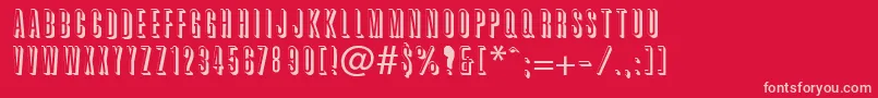 TorchwoodShadow Font – Pink Fonts on Red Background