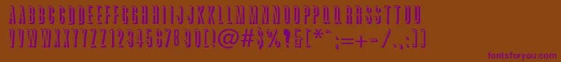 TorchwoodShadow Font – Purple Fonts on Brown Background