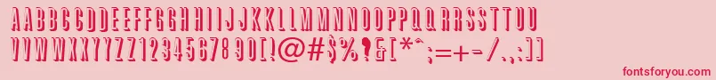 TorchwoodShadow Font – Red Fonts on Pink Background