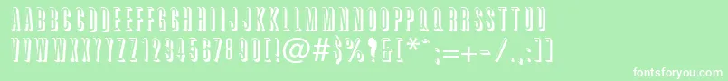 TorchwoodShadow Font – White Fonts on Green Background