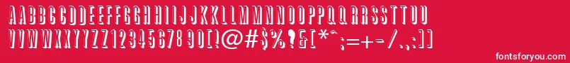 TorchwoodShadow Font – White Fonts on Red Background