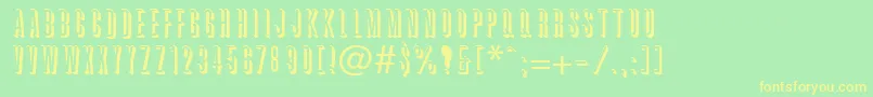 TorchwoodShadow Font – Yellow Fonts on Green Background