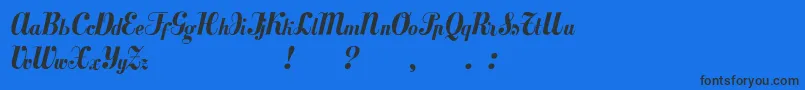 Шрифт Mezclatitan – чёрные шрифты на синем фоне
