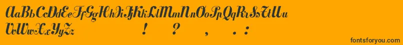 Mezclatitan Font – Black Fonts on Orange Background