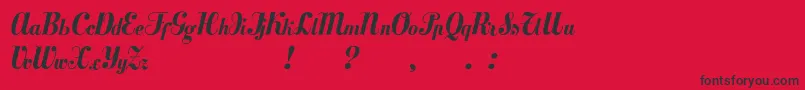 Mezclatitan Font – Black Fonts on Red Background