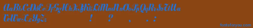 Mezclatitan Font – Blue Fonts on Brown Background