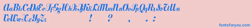 Mezclatitan Font – Blue Fonts on Pink Background